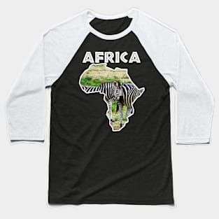 African Wildlife Continent Zebra Stripes Baseball T-Shirt